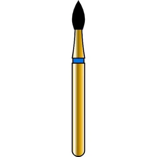 Alpen X1 Single-Use Diamond Bur FG #368-016EF, Football Shape, Extra Fine Grit, Yellow Ring, 1.6mm Diameter, 3.5mm Length, 25/Pkg, X368EF016 thumbnail 2