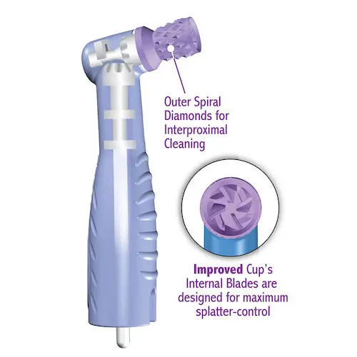 Pac-Dent ProAngle Ergo Disposable Prophy Angle, Torque Cup, Lavender, 500/Box, 198T-500 thumbnail 8