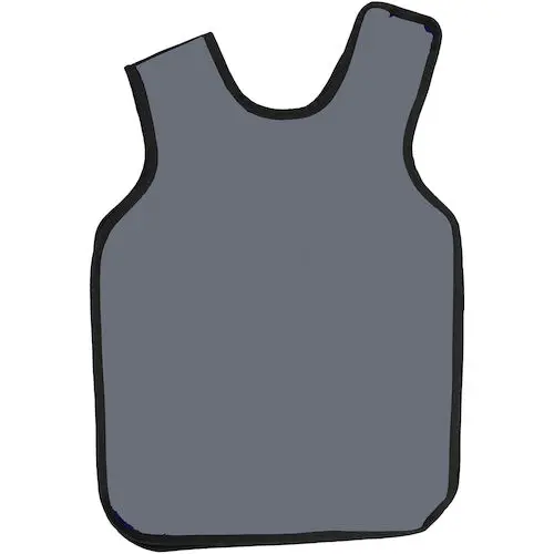 Palmero Cling Shield Lead-Lined Panoramic Dual X-Ray Apron, Adult, No Collar, 0.3mm, 22 1/2" x 26 1/2", Grey, 1/Pk, 26GREY thumbnail 3