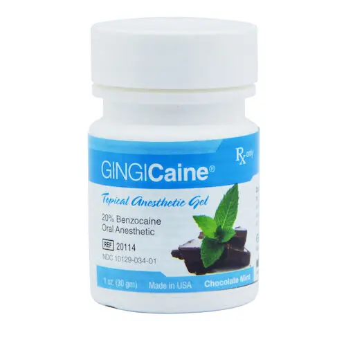Gingicaine Topical Anesthetic Gel, 20% Benzocaine, Chocolate Mint, 1 oz Jar, 1/Pk, 20114 thumbnail 4