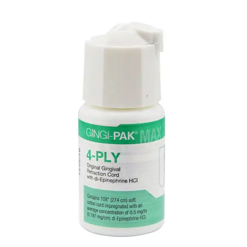Gingi-Pak MAX Original Crown-Pak Retraction Cord, 4-Ply, Epinephrine, 108" per Bottle, 10130M thumbnail 5