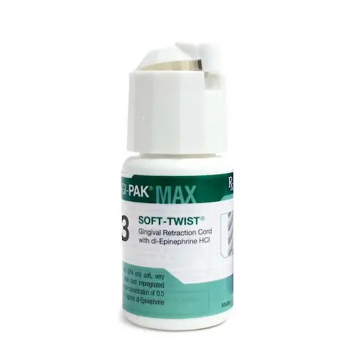 Gingi-Pak MAX Soft-Twist Retraction Cord with Epinephrine, Size #3 (Thick), 108" per Bottle, 10115M thumbnail 2