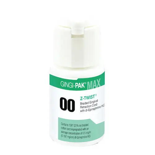 Gingi-Pak Max Z-Twist Retraction Cord with DL-Epinephrine HCl, Size #00 Very Thin, 108" per Bottle, 10170M thumbnail 4