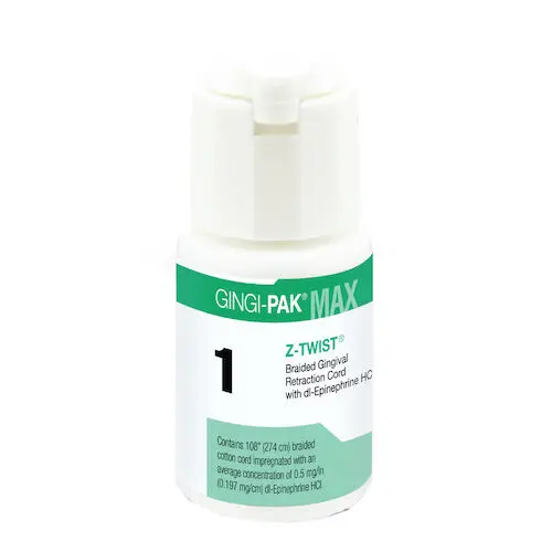 Gingi-Pak Max Z-Twist Retraction Cord with DL-Epinephrine HCl, Size #1 Thin, 108 inches, 10171M thumbnail 3