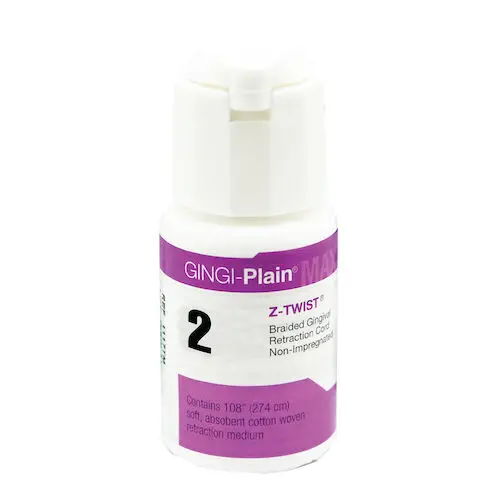 Gingi-Plain MAX Z-Twist Weave Retraction Cord, Non-Impregnated, #2 Medium, 108" per Bottle, 11172M thumbnail 7
