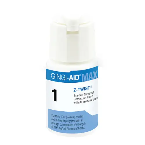 Gingi-Aid MAX Z-Twist Weave Retraction Cord, Aluminum Sulfate, Size #1 (Thin), 108" per Bottle, 12171M thumbnail 6