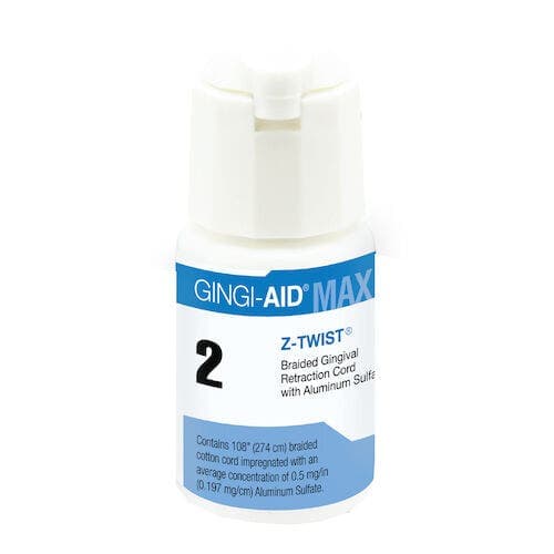 Gingi-Aid MAX Z-Twist Weave Retraction Cord, Aluminum Sulfate, Size #2 Medium, 108" per Bottle, 12172M thumbnail 6