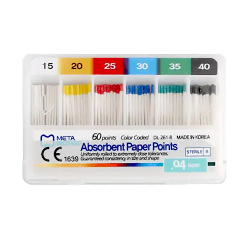 Meta Biomed Sliding Box Absorbent Paper Points, Size #55, 200/Pkg, 211530-55 - Sliding Box, #55, 200/Pkg, 211530-55 - Image 1