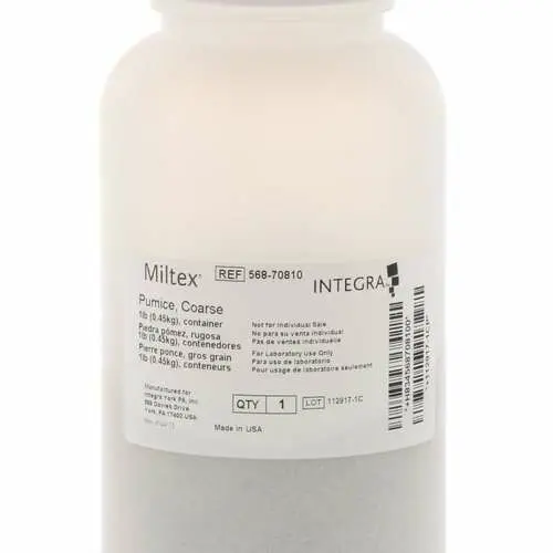 Integra Miltex Pumice Powder, Coarse Grit, 1 lb Bottle, 568-70810 - Pumice - 1 lb Bottle, Coarse Grit - Image 1