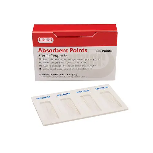 Premier Dental Absorbent Paper Points, Sterile, Medium, White, 200/Box, 9055104 thumbnail 11