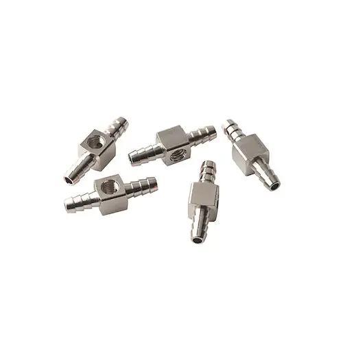 DCI 1/8" Barb x 10-32 Female x 1/8" Barb Tee Fitting, 5/Pkg, 0076 - Fitting 1/8 Barb x 10-32 Port - Image 1