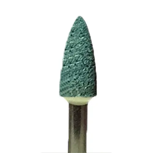Darby Dental FL2 Flame Finishing Stone, 2.5, Green, FG, 12/Box, 9430961 - FL2 Flame 2.5, 12/Box, Green, FG, 9430961 - Image 1