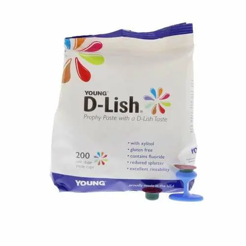 D-Lish Prophy Paste, Medium Grit, Cherry, Gluten-Free with 1.23% Fluoride and Xylitol, 200 Unit-Dose Cups/Box, 302120 thumbnail 2