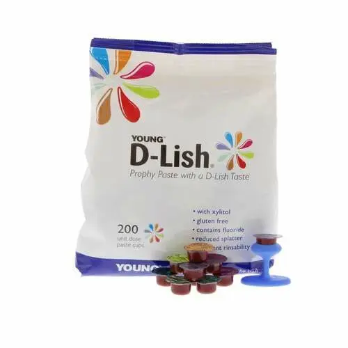 D-Lish Prophy Paste, Coarse, Assorted Flavors, Gluten-Free, 1.23% Fluoride & Xylitol, Unit Dose Cups, 200/Box, 304320 thumbnail 11