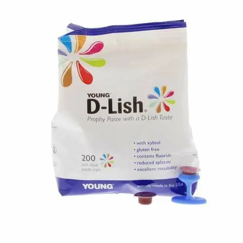 D-Lish Prophy Paste, Coarse, Fresh Strawberries, 1.23% Fluoride, Gluten-Free, Unit Dose Cups, 200/Box, 306020 thumbnail 7