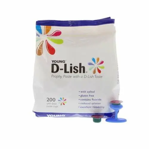 D-Lish Prophy Paste, Medium Grit, Fresh Strawberries, 1.23% Fluoride, Unit Dose Cups, 200/Box, 306120 thumbnail 6