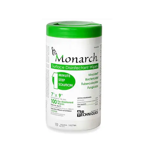 Monarch Surface Disinfectant Wipes, X-Large, 7" x 9", 100/Canister, H6171 thumbnail 7