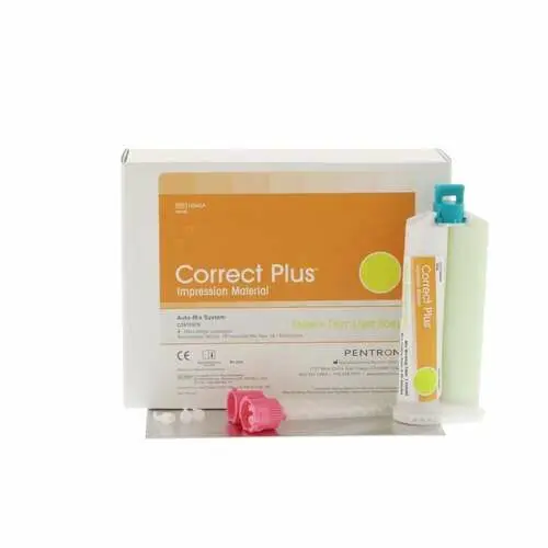 Correct Plus VPS Impression Material, Thick'n Thin Light Body, Regular Set, Unflavored, 50 ml Cartridges, 4/Pkg, Q34GA thumbnail 4