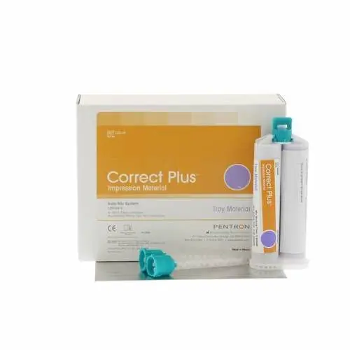 Correct Plus Hydrophilic Vinyl Polysiloxane Impression Material, Tray, Regular Set, Unflavored, 50 ml Cartridges, 4/Pk, Q34JA thumbnail 4