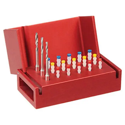 FibreKleer 4X Parallel Fiber Post Kit, 15 Posts (5 ea 1.00mm Red, 1.25mm Yellow, 1.50mm Blue) + 3 Drills, N83A thumbnail 5
