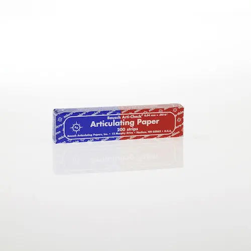 Bausch Arti-Check Micro-Thin Articulating Paper, Straight, 40 Microns, Red/Blue, 200 Strips/Booklet, BK-80 thumbnail 8