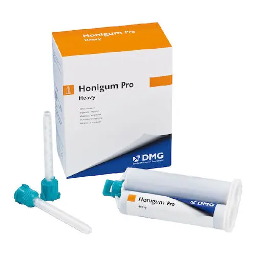 Honigum Pro Heavy Body Automix Vinyl Polysiloxane Impression Material, Regular Set, 4 x 50 ml Cartridges, 8 Automix Tips, 989766 thumbnail 2
