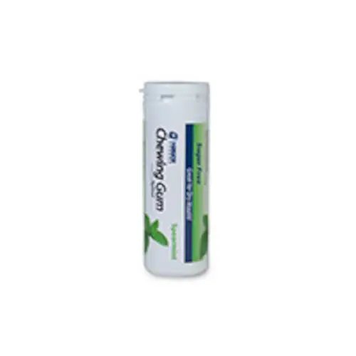 Miradent Xylitol Chewing Gum, Spearmint, 30 Pieces per Vial, 12 Vials per Box, 630052 - Miradent Xylitol Chewing Gum – 30 Pieces/Vial, 12 Vials/Pkg - Spearmint - Image 1