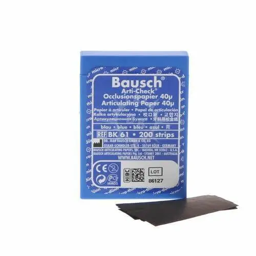 Bausch Arti-Check Micro-Thin Articulating Paper, 40 Microns, Blue, Pre-Cut Strips, 200/Pk, BK61 thumbnail 8
