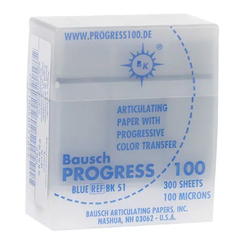Bausch Progress 100 Articulating Paper, 100 Micron, Blue, Plastic Dispenser, 300 Strips, BK-51 thumbnail 7