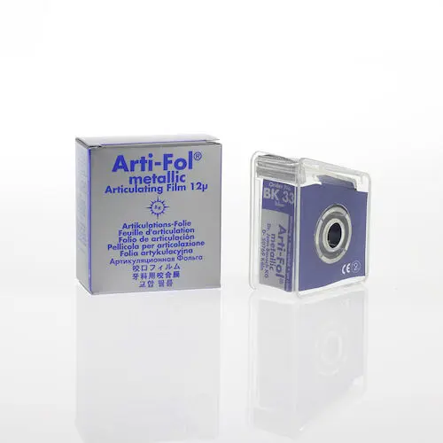 Arti-Fol Metallic Articulating Film, One-Sided, 12 Microns, 22 mm x 20 m, Blue, in Dispenser, BK-33 thumbnail 4
