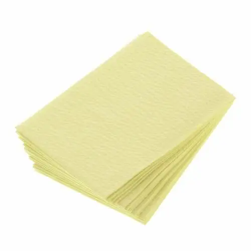 Crosstex Advantage Plus Patient Towels/Bibs, Yellow, 3-Ply Tissue/1-Ply Poly, 13" x 18", Vantage Fold, Vertical Embossing, 500/Case, WPXAYE thumbnail 3