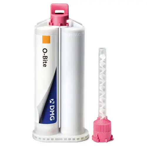 DMG O-Bite VPS Bite Registration Material Refill Kit, Fast Set, Orange, 4 x 50 mL Cartridges + 15 Automix Tips, 999765 thumbnail 4