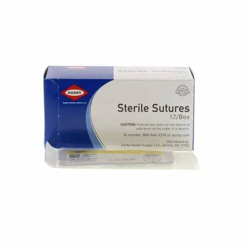 Plain Gut Sutures, 1/2" Reverse Cutting, NCP-2, 3/0, 18" Length, 12/Box - Plain Gut Sutures, 1/2" Reverse, NCP-2, 3/0, 12/Box, 18" - Image 1