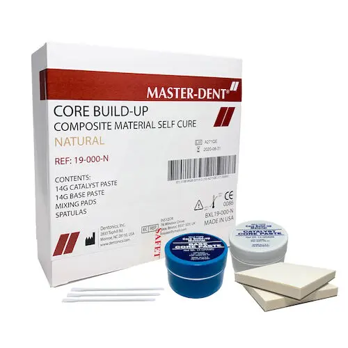 Master-Dent Core Build-Up Material Natural Kit, Self-Cure, 14g Base Paste / 14g Catalyst Paste, 19-000-N thumbnail 2