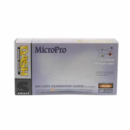 MicroPro™ Powder-Free Latex Exam Gloves, Textured, Small, 100/Box, TPF100S thumbnail 11