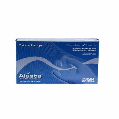 Alasta Soft Fit Nitrile Examination Gloves, Powder-Free, Non-Sterile, Extra Large, Violet Blue, 100/Box, ALS100XL thumbnail 12