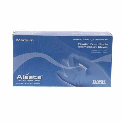 Alasta 200 Soft Fit Nitrile Examination Gloves, Powder-Free, Non-Sterile, Medium, Violet Blue, 200/Box, ALS200M thumbnail 3