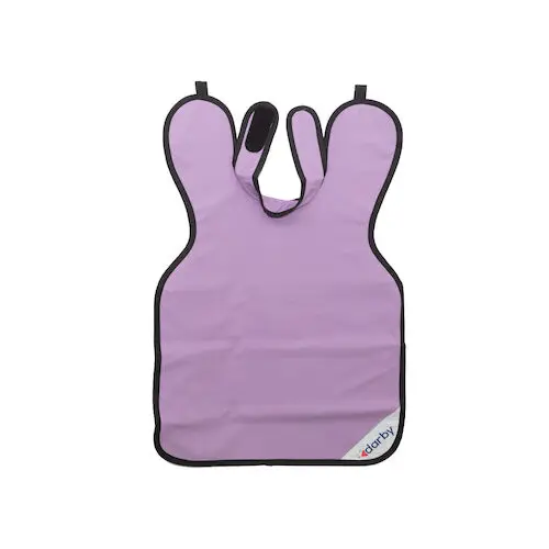 Darby Adult Style 24 X-Ray Apron, 0.3 mm Lead-Equivalent Vinyl, with Collar, 23.5" x 27.5", Lilac, 9507586 - 0.3 mm Vinyl, w/ collar, 23.5" x 27.5", Lilac, 9507586 - Image 1