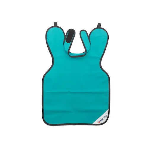 Darby Adult Style 24 X-Ray Apron, 0.3 mm Lead Equivalent, Vinyl, with Collar, 23.5" x 27.5", Ocean Green, 9507591 - 0.3 mm Vinyl, w/ collar, 23.5" x 27.5", Ocean Green, 9507591 - Image 1