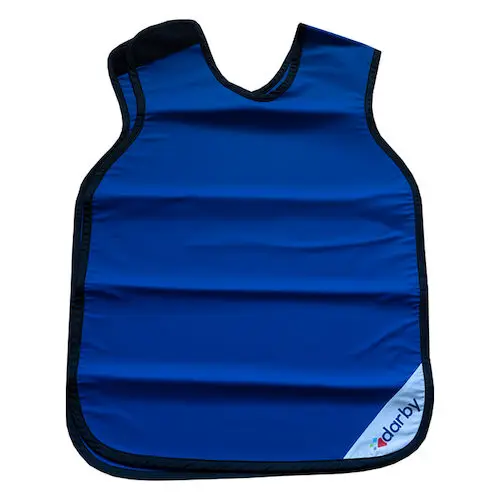 Darby Adult Style 26 Dual X-Ray Apron, 0.3 mm Lead Equivalent, Vinyl, Blue, 23.62" x 31.5" - Adult Style 26 X-Ray Aprons, 0.3 mm Vinyl, Dual, 23.62" x 31.5", Blue - Image 1