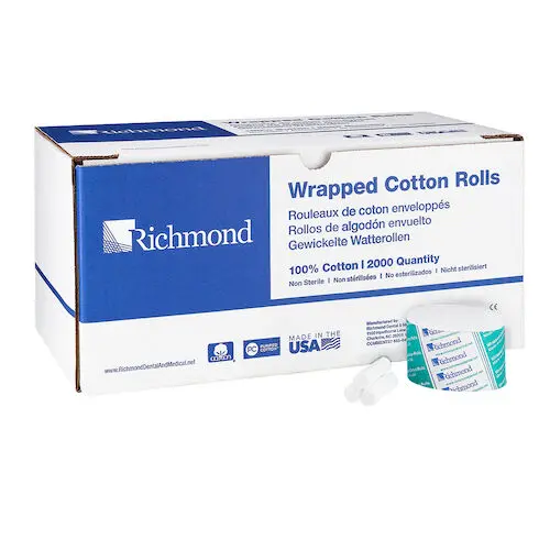 Richmond Wrapped Cotton Rolls, #2 Medium, 1-1/2" x 3/8", Non-Sterile, 2000/Box, 200404 thumbnail 14