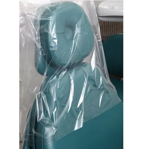 Brixton Disposable Chair Cover Half, 27.5" x 24", Clear, 200/Box thumbnail 2
