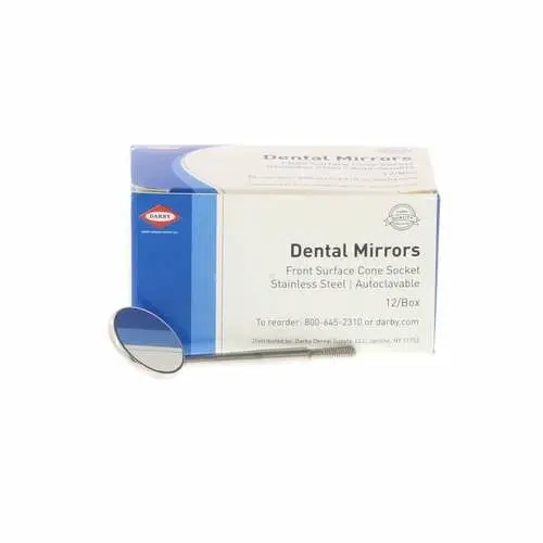 Darby Dental Front Surface Mirror, #3, Cone Socket, 12/Box, 9516460 - Front Surface, #3, 12/Box, ConeSocket, 9516460 - Image 1