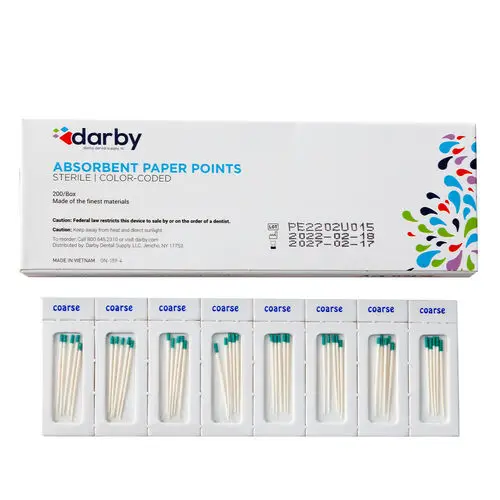 Darby Dental Absorbent Paper Points, Sterile Cell-Pack, Coarse, 200/Box, 9517523 - Absorbent Paper Points Sterile Cell-Pack, , Coarse, 200/Box, 9517523 - Image 1