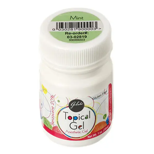 Gelato 20% Benzocaine Topical Anesthetic Gel, Mint, 1 oz (30 g) Jar, 03-02819 thumbnail 3