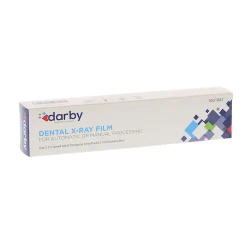 Darby Dental XF-58 Supersoft Intraoral Dental X-Ray Film, Size 2 Adult, 150/Box, 101-2798 - XF-58 Supersoft Single Film, Size 2 Adult, 150/Box, 101-2798 - Image 1