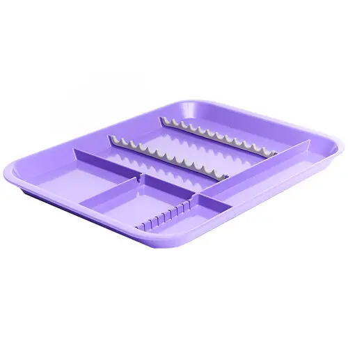 Zirc B-Lok Divided Setup Tray, Size B, Neon Purple, 13-3/8" x 9-5/8" x 7/8", 20Z451R thumbnail 2
