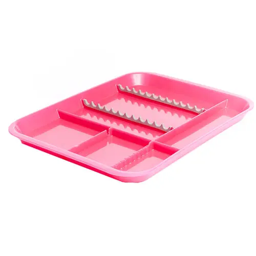 Zirc B-Lok Divided Setup Tray, Size B, Neon Pink, 13-3/8" x 9-5/8" x 7/8", 20Z451S thumbnail 3