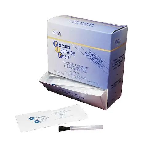 Mizzy PIP Pressure Indicator Paste Packet Dispenser, White Silicone, 24 Unit Doses with Remover & Brush, 6120550 thumbnail 4