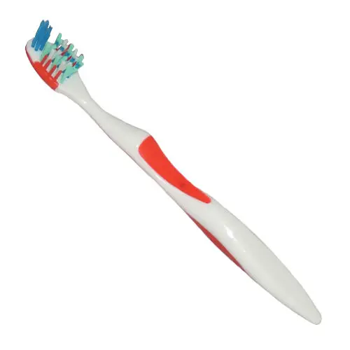 Darby Dental Compact Head Stimulating Toothbrush, Soft Bristles, 32 Tufts, Assorted Colors, 72/Box, DAR16996 - Compact Head, Stimulating with Soft Bristles, 32 Tufts, 72/Box, Assorted, DAR16996 - Image 1
